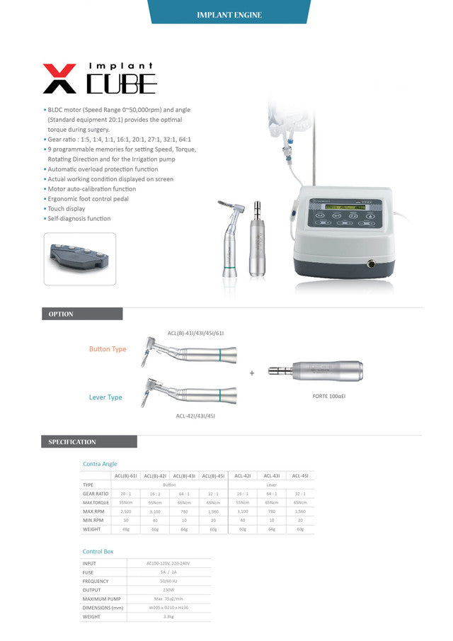 X-CUBE IMPLANT MOTOR SET